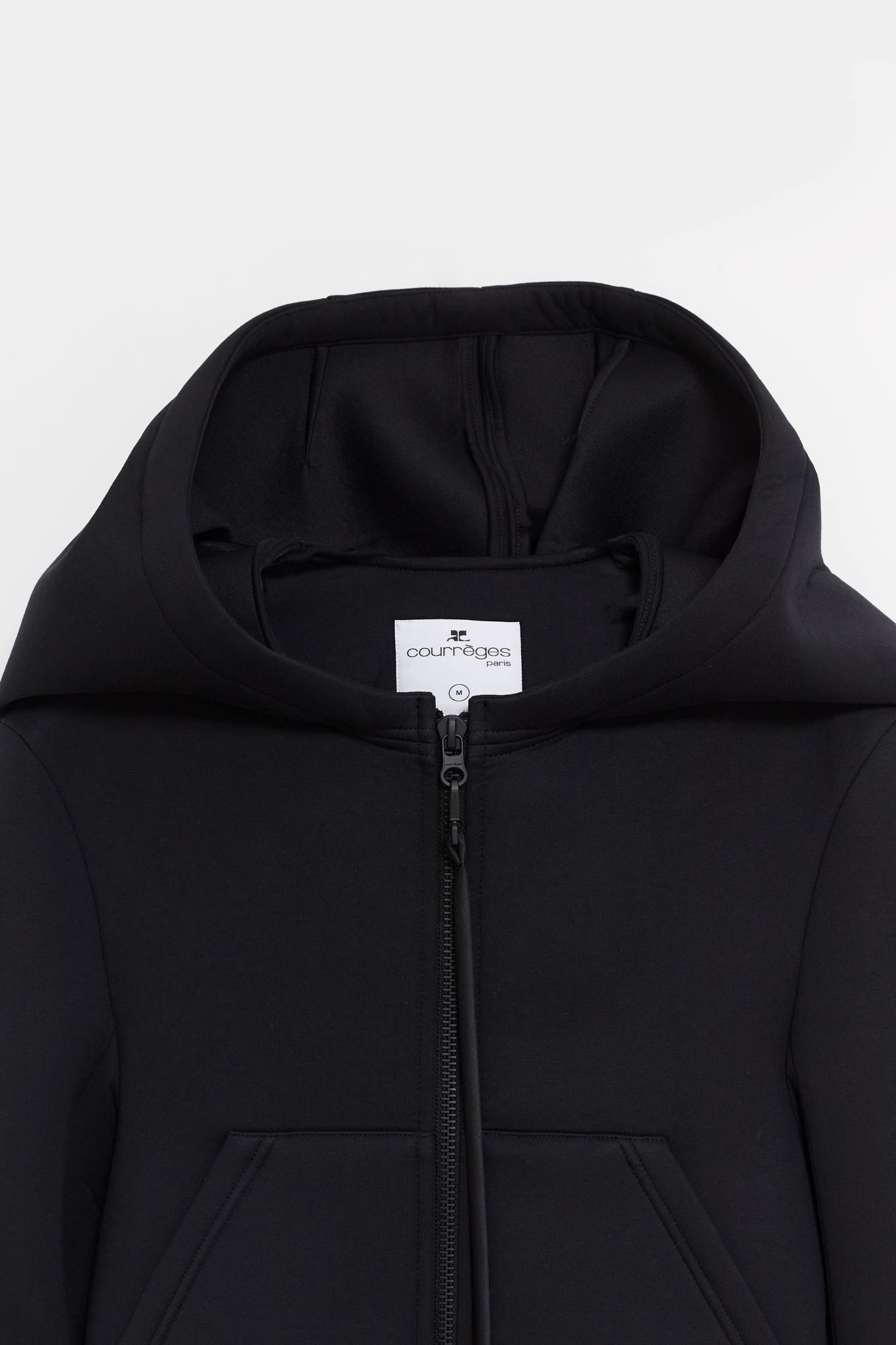 COURREGES BLACK COCOON BONDED JACKET