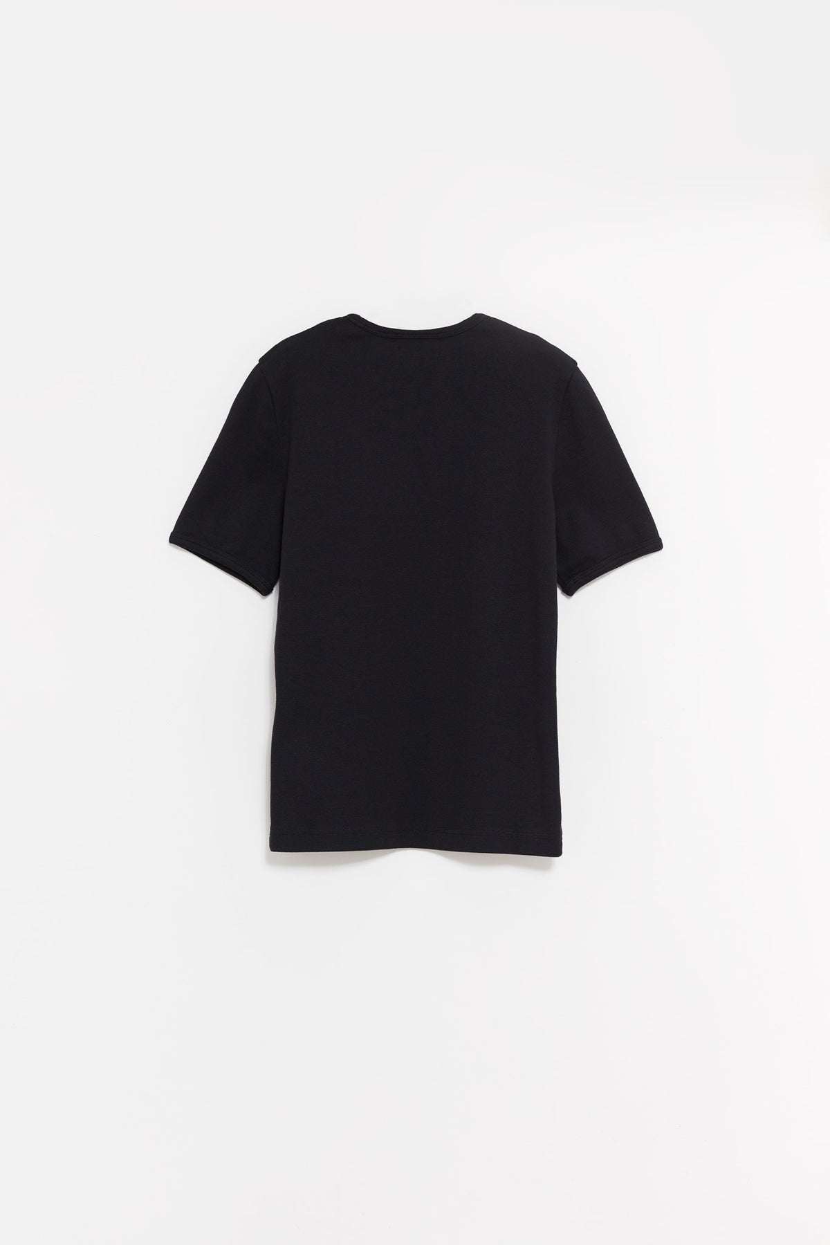 COURREGES BLACK MEDUSA CONTRAST T SHIRT