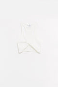COURREGES HERITAGE WHITE TWIST CROP TOP