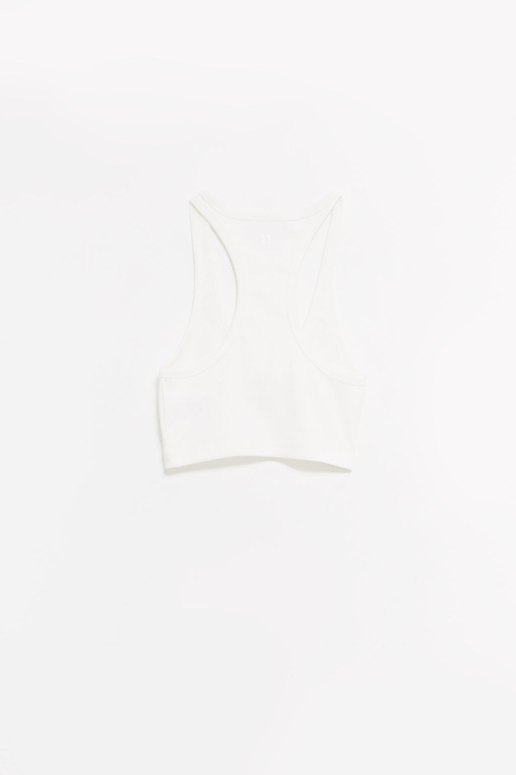 COURREGES HERITAGE WHITE TWIST CROP TOP
