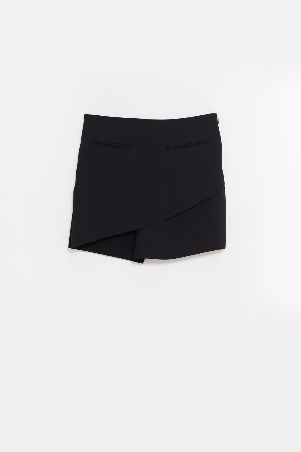 COURREGES BLACK INFINITY CREPE MINI SKIRT