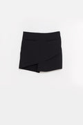 COURREGES BLACK INFINITY CREPE MINI SKIRT