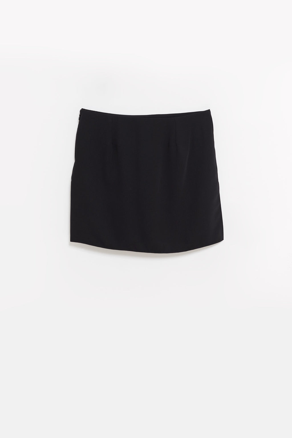 COURREGES BLACK INFINITY CREPE MINI SKIRT