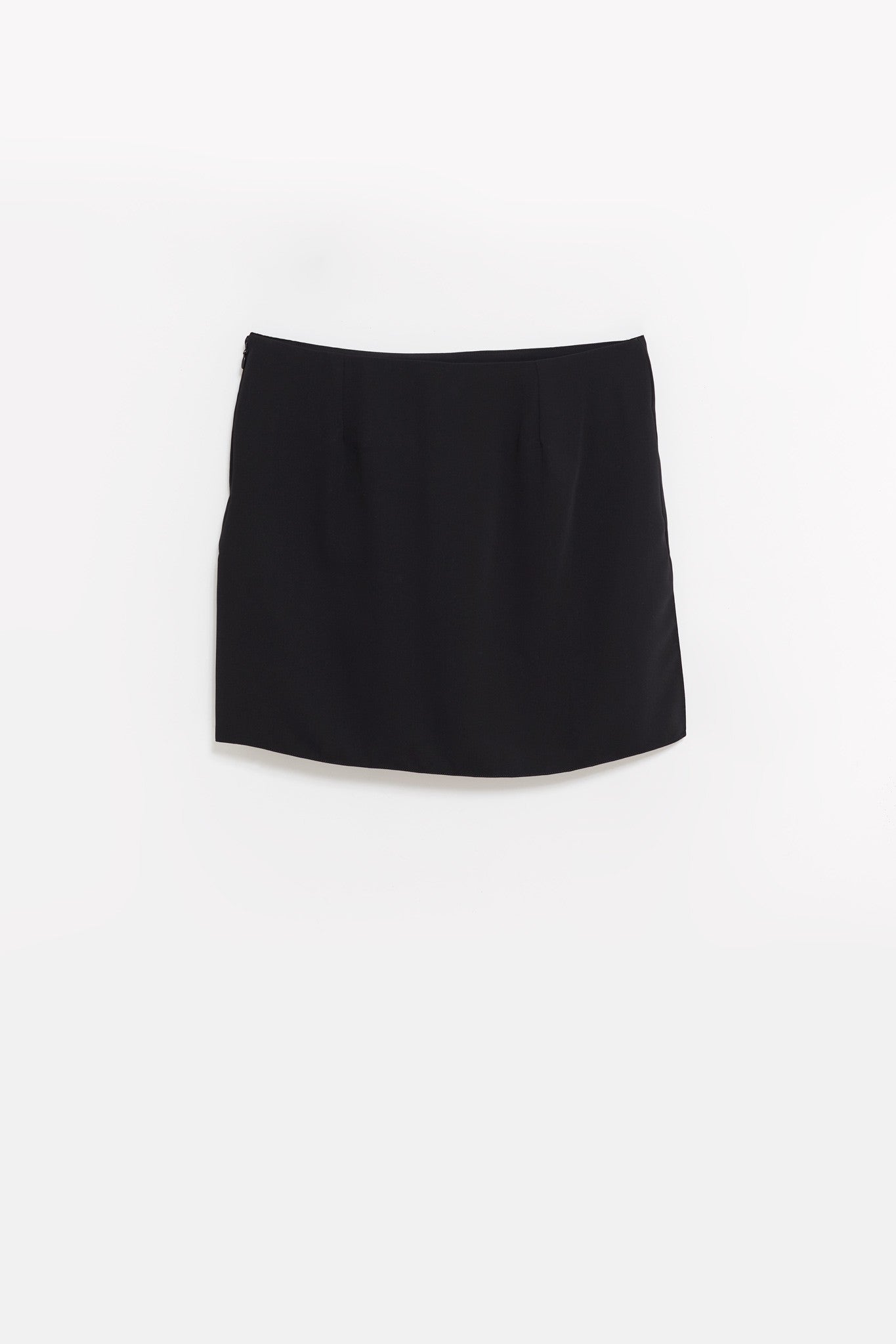 COURREGES BLACK INFINITY CREPE MINI SKIRT