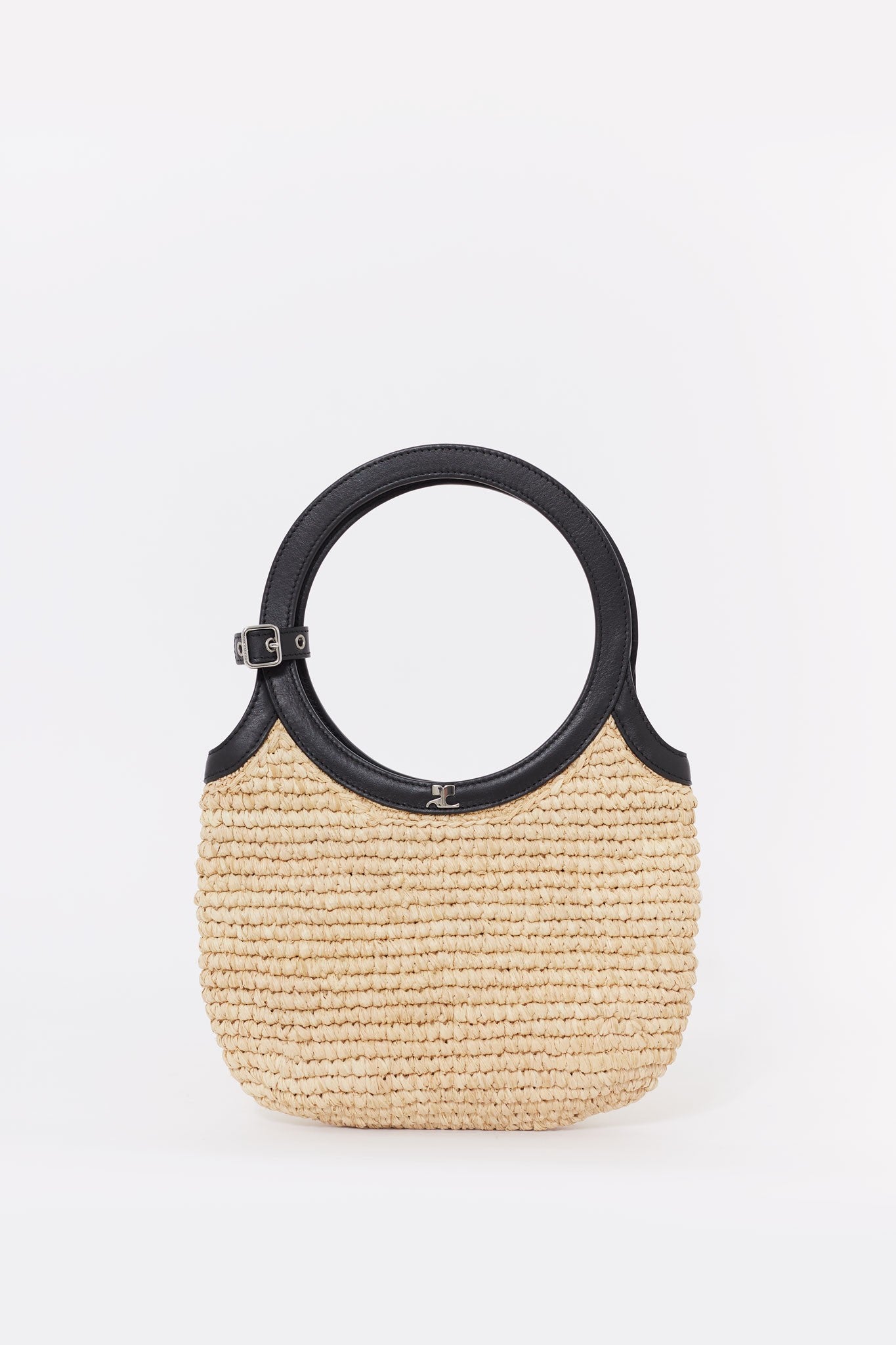 COURREGES NATURAL HOLY RAPHIA BAG