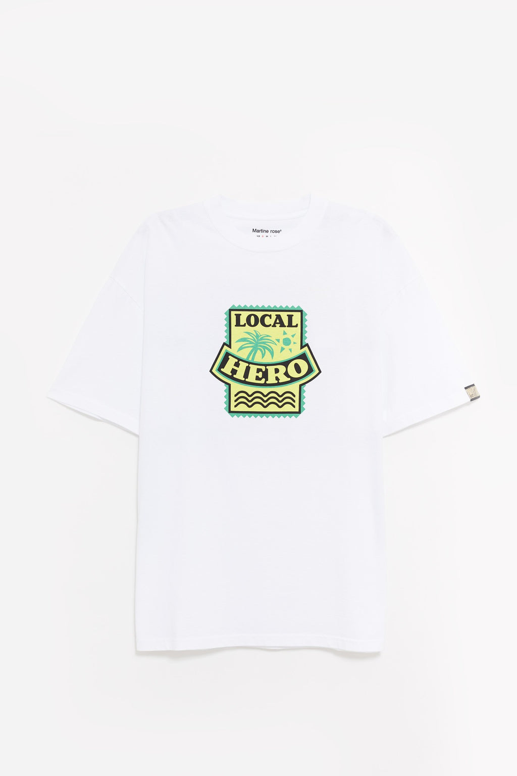 MARTINE ROSE WHITE LOCAL HERO SS OVERSIZED T SHIRT