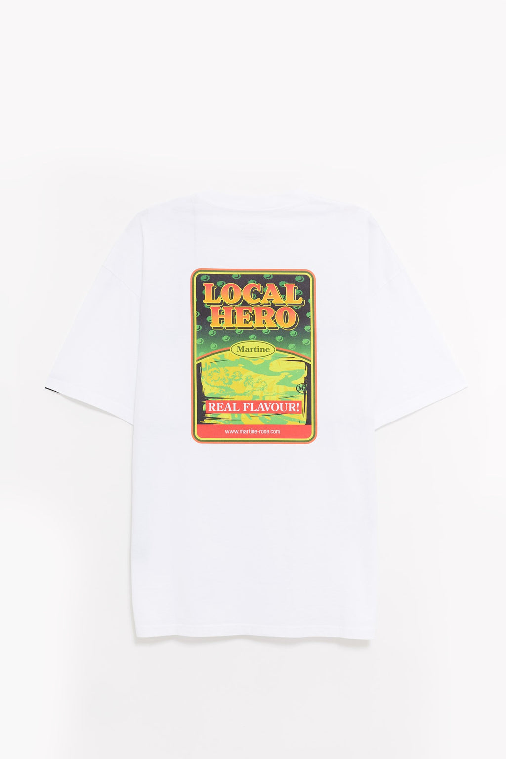 MARTINE ROSE WHITE LOCAL HERO SS OVERSIZED T SHIRT