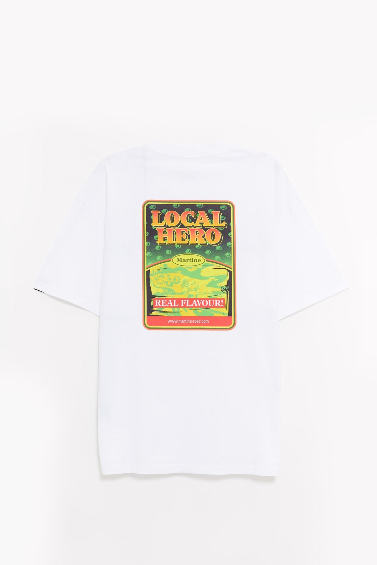 MARTINE ROSE WHITE LOCAL HERO SS OVERSIZED T SHIRT