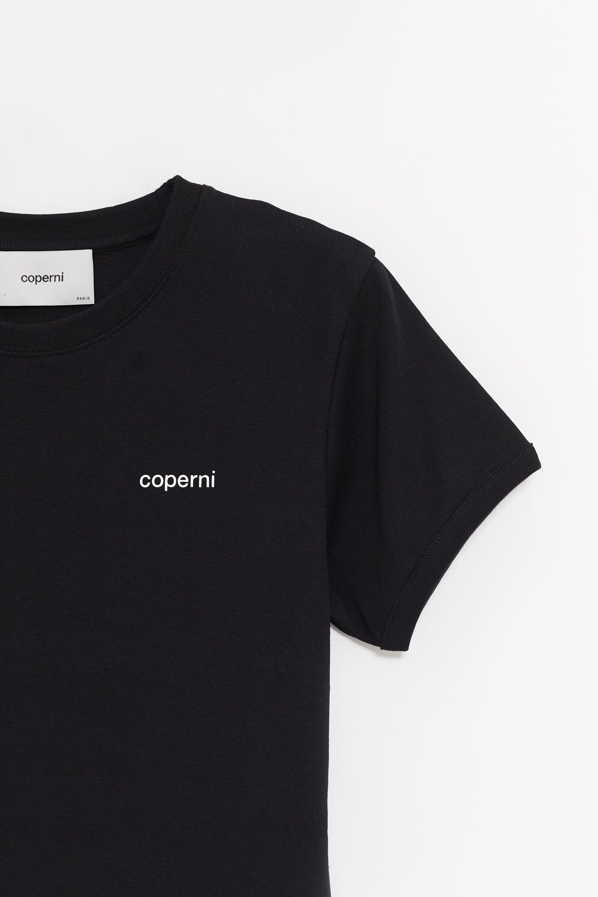 COPERNI BLACK LOGO SLIM FIT T SHIRT