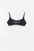 COPERNI BLACK CRYSTAL LOGO BIKINI TOP