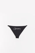 COPERNI BLACK CRYSTAL LOGO BIKINI BOTTOM