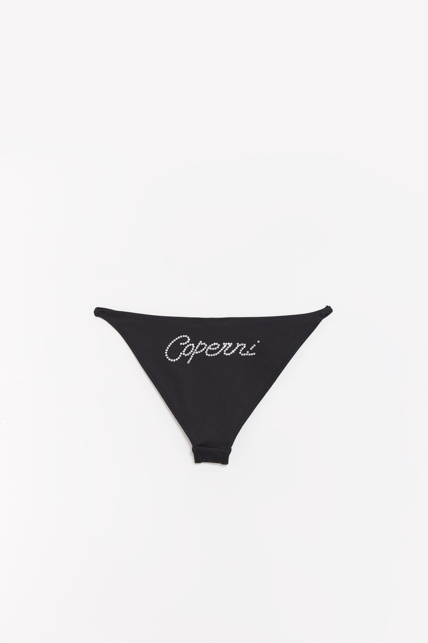 COPERNI BLACK CRYSTAL LOGO BIKINI BOTTOM