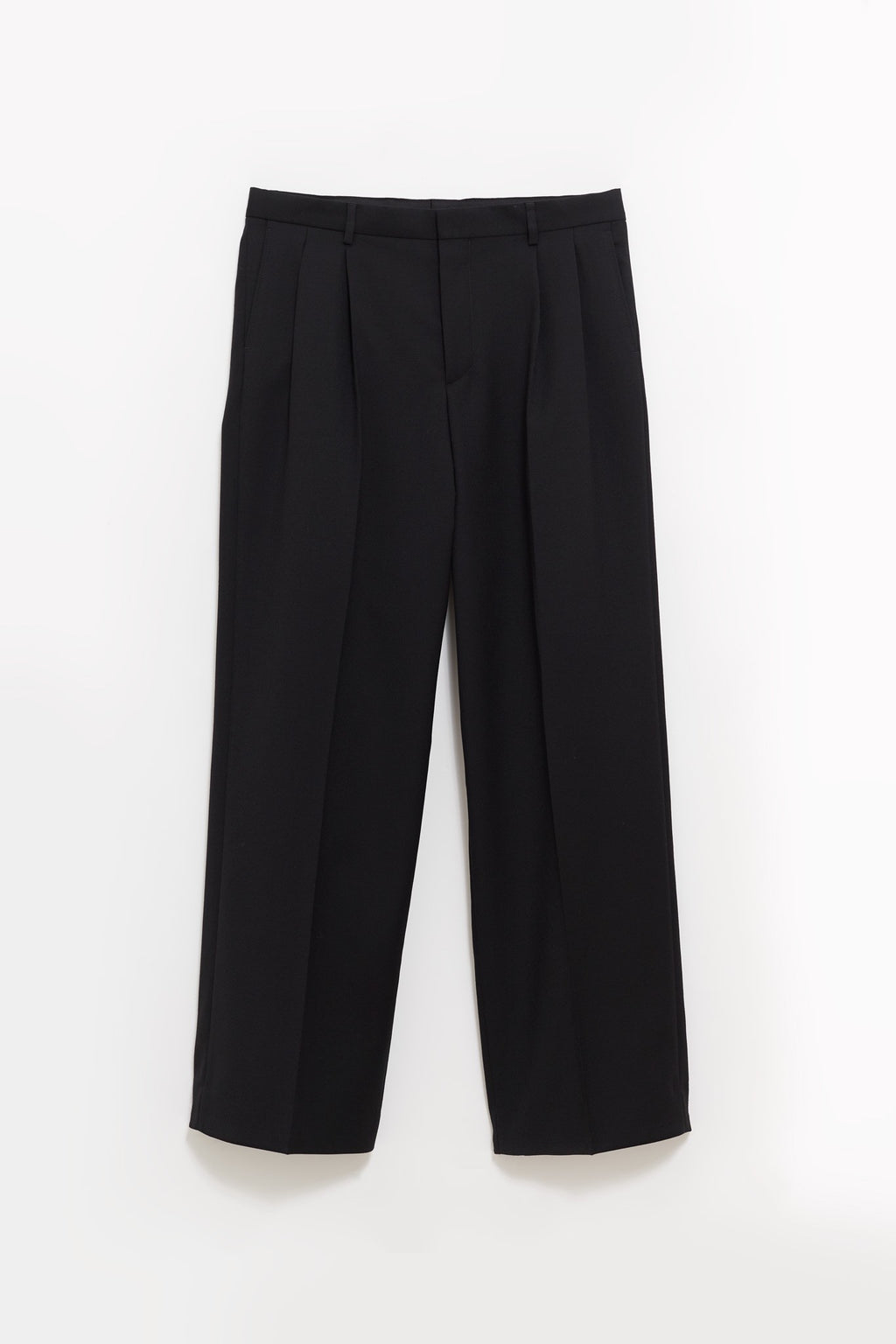 SUNFLOWER BLACK WIDE PLEATED TROUSER