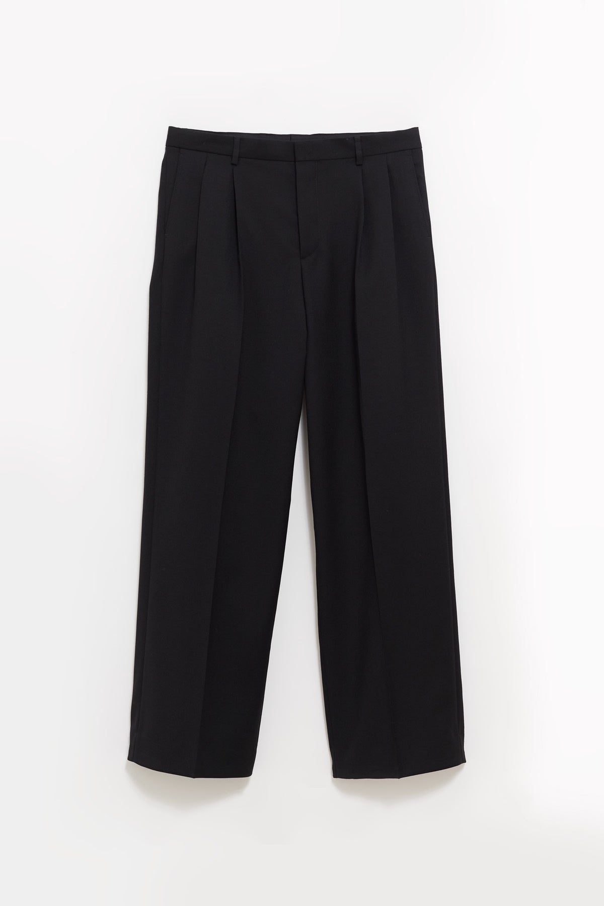 SUNFLOWER BLACK WIDE PLEATED TROUSER