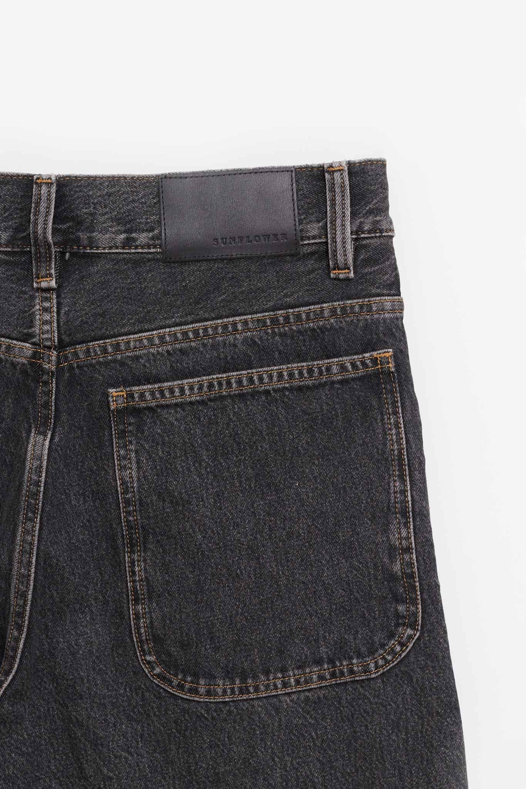SUNFLOWER BLACK STONE SUPER WIDE JEANS