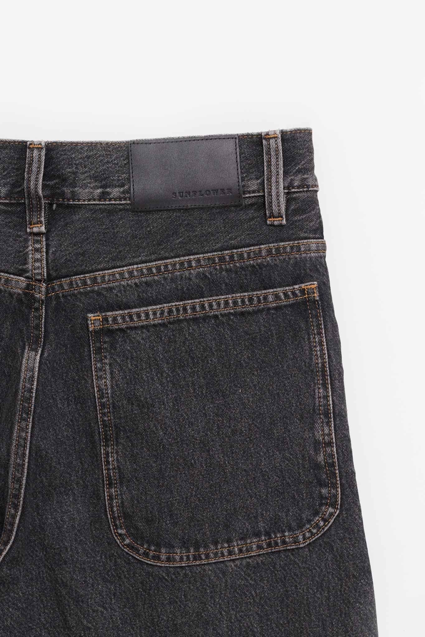 SUNFLOWER BLACK STONE SUPER WIDE JEANS