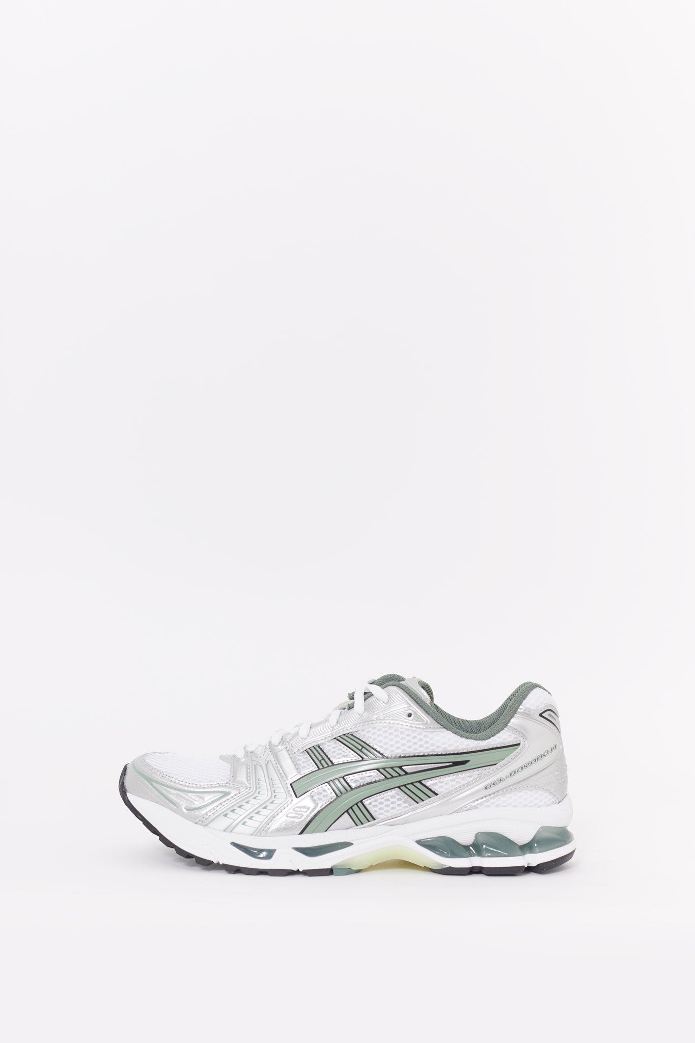ASICS WHITE SLATE GREY GEL KAYANO 14 SNEAKERS