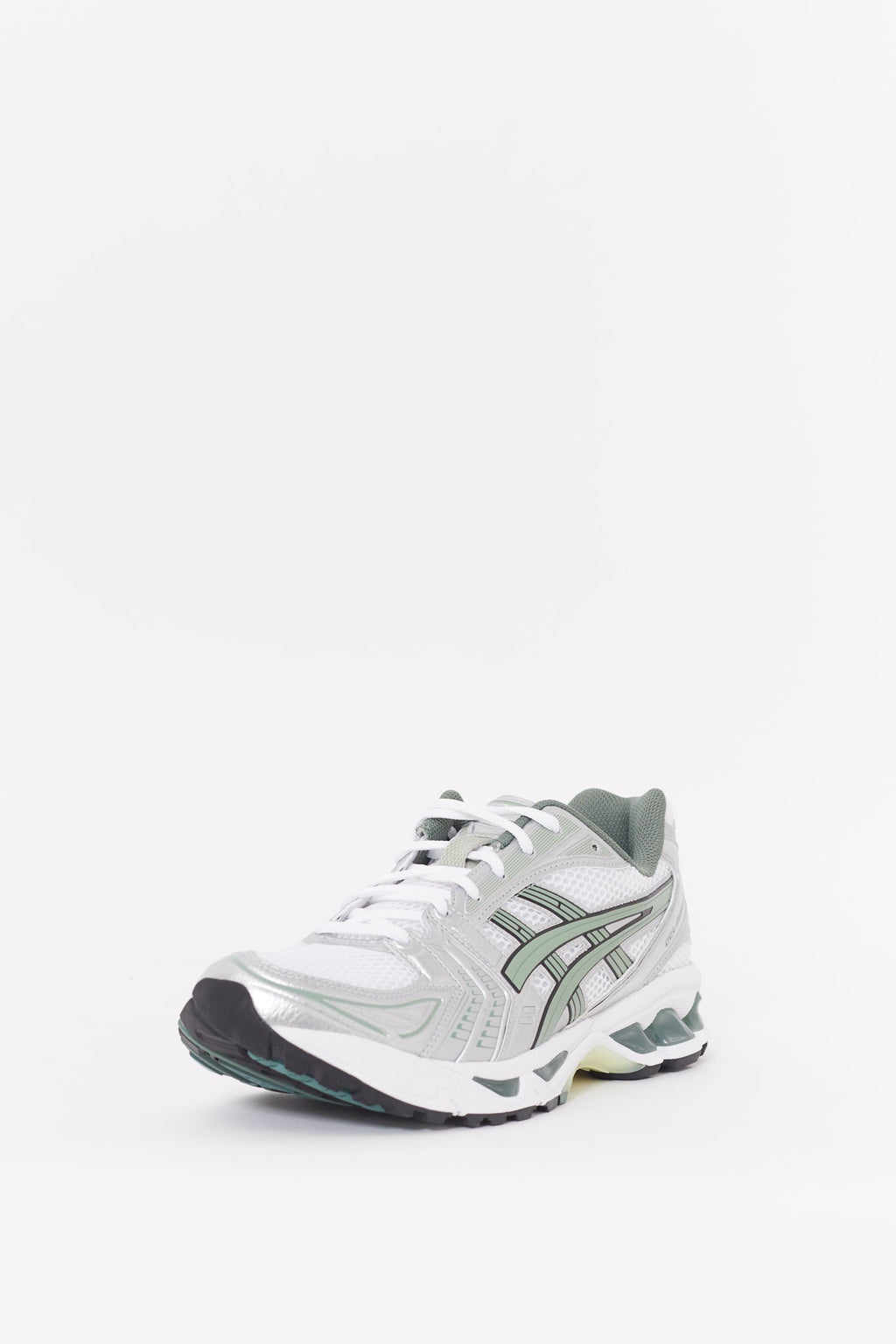 ASICS WHITE SLATE GREY GEL KAYANO 14 SNEAKERS