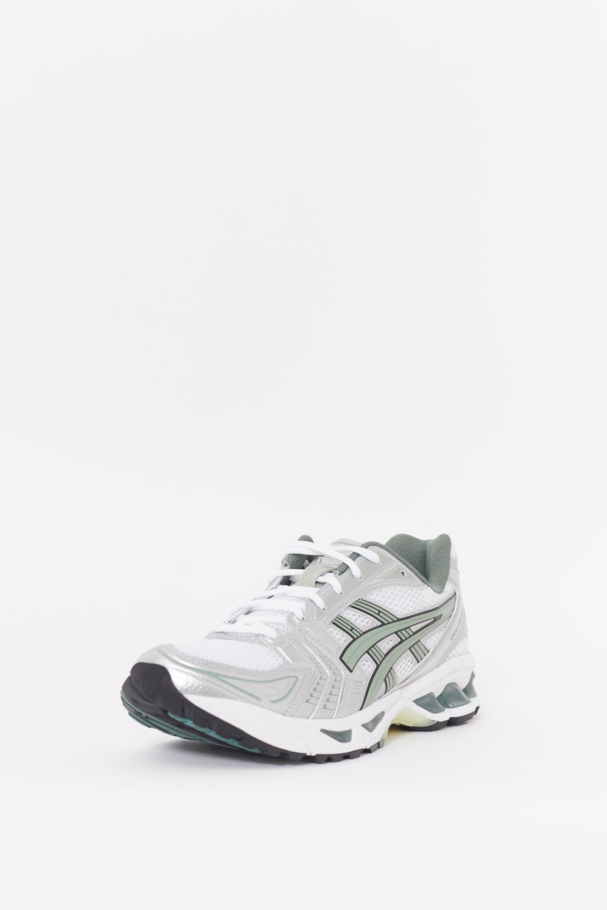 ASICS WHITE SLATE GREY GEL KAYANO 14 SNEAKERS