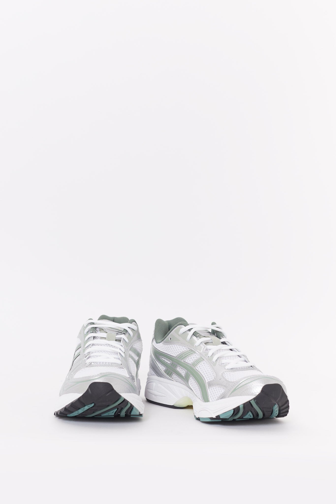 ASICS WHITE SLATE GREY GEL KAYANO 14 SNEAKERS