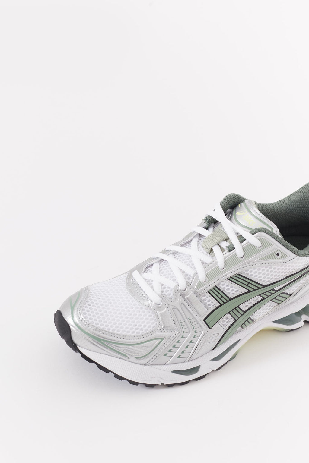 ASICS WHITE SLATE GREY GEL KAYANO 14 SNEAKERS