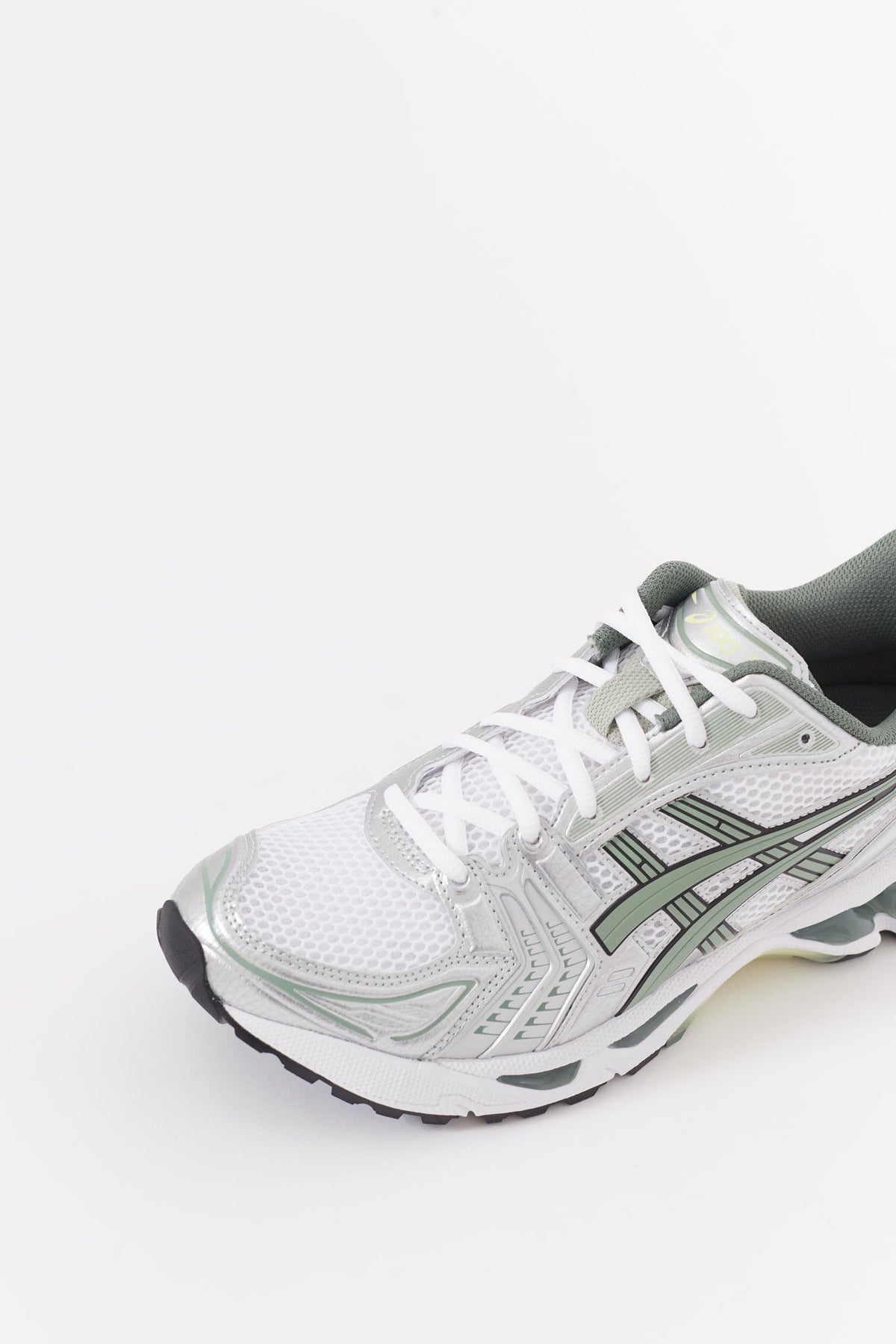 ASICS WHITE SLATE GREY GEL KAYANO 14 SNEAKERS