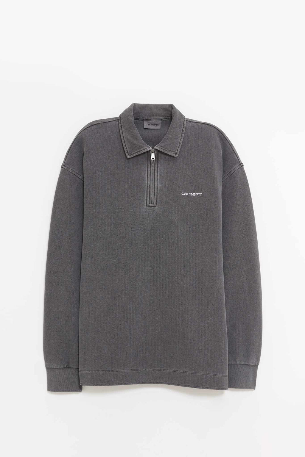 CARHARTT WIP BLACK WHITE PIQUE SCRIPT SWEATSHIRT