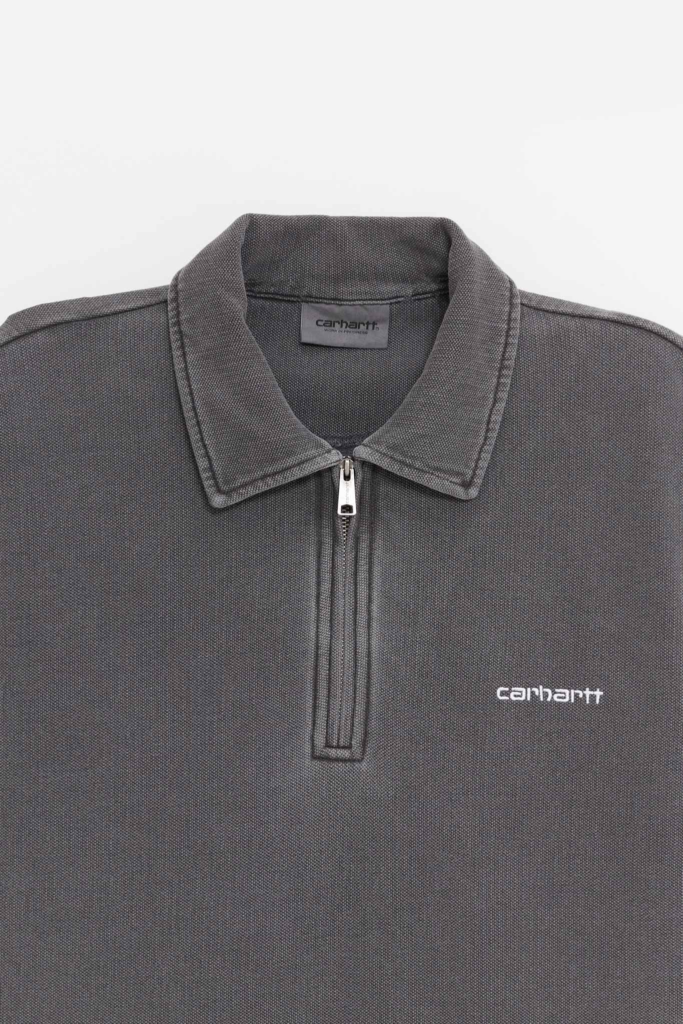 CARHARTT WIP BLACK WHITE PIQUE SCRIPT SWEATSHIRT