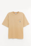 CARHARTT WIP DUSTY H BROWN S S HUDSON POCKET T SHIRT