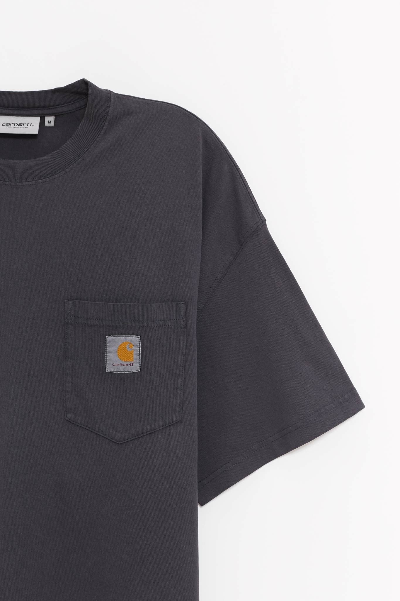 CARHARTT WIP BLACK S S HUDSON POCKET T SHIRT