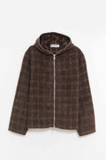 OUR LEGACY DORF CHECK FULL ZIP HOOD JACKET