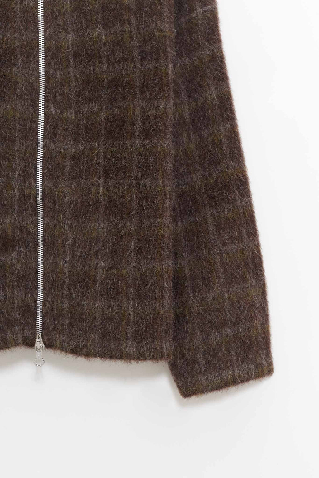 OUR LEGACY DORF CHECK FULL ZIP HOOD JACKET
