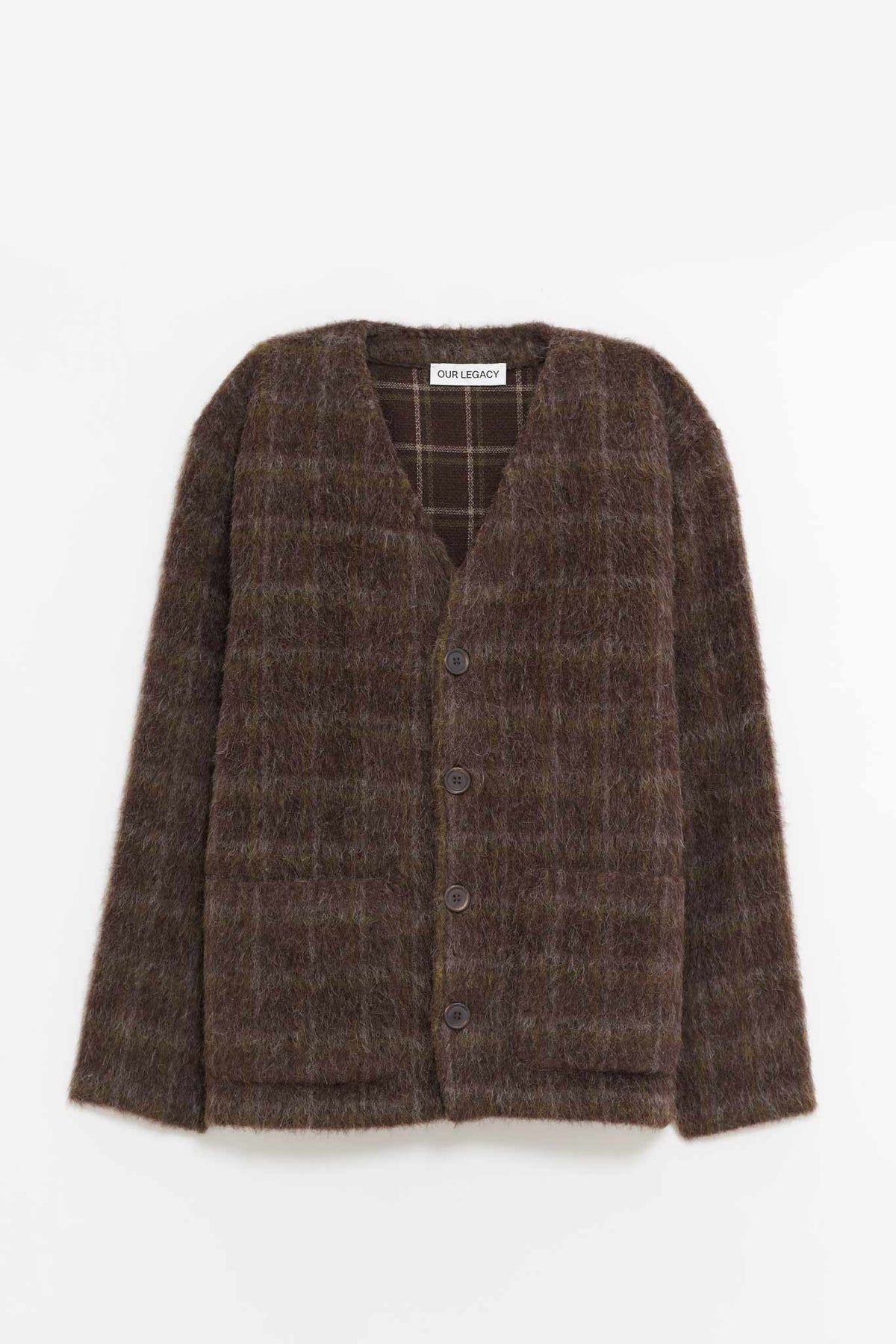 OUR LEGACY DORF CHECK CARDIGAN