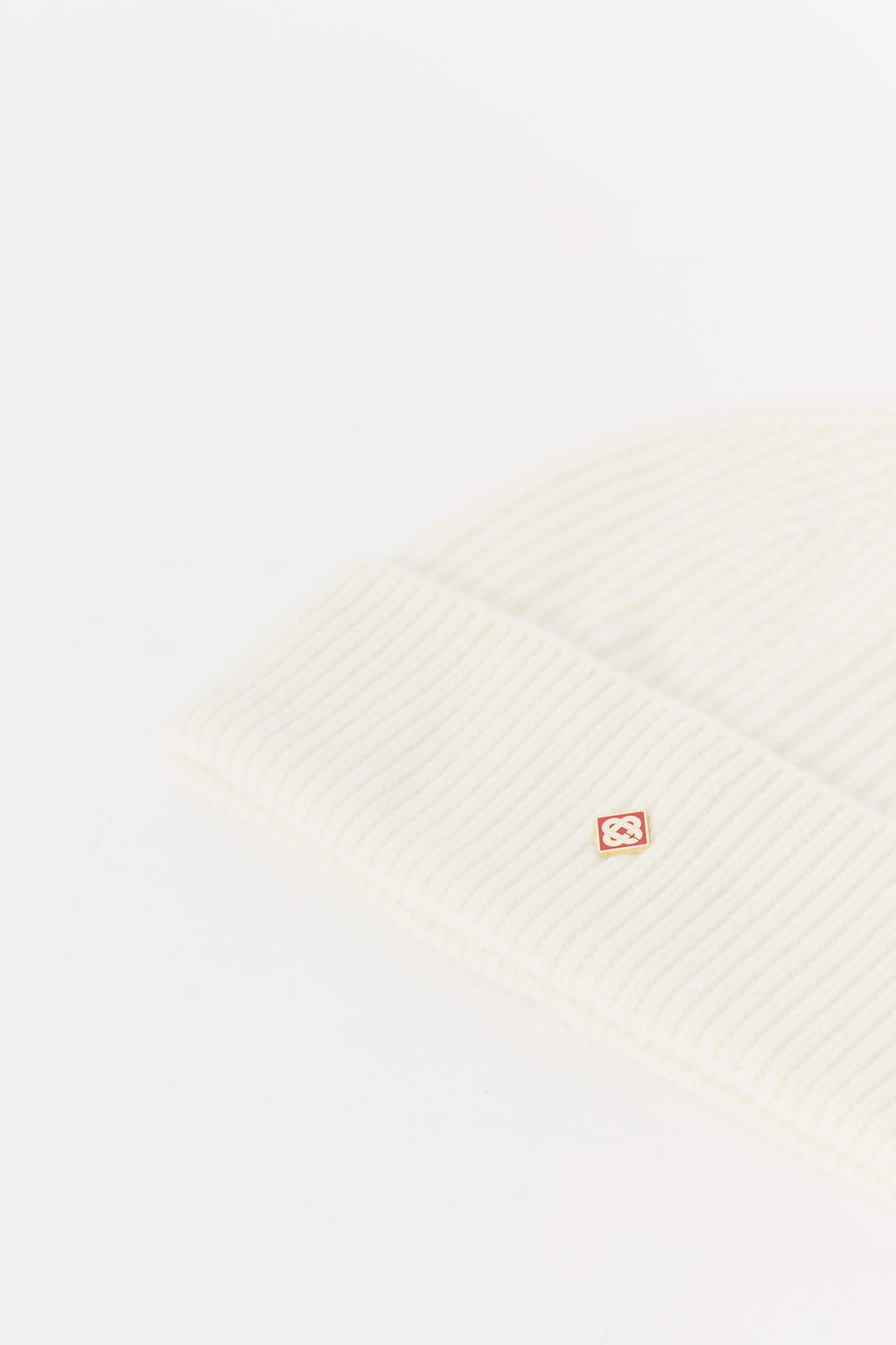 CASABLANCA WHITE HALF CARDIGAN BEANIE