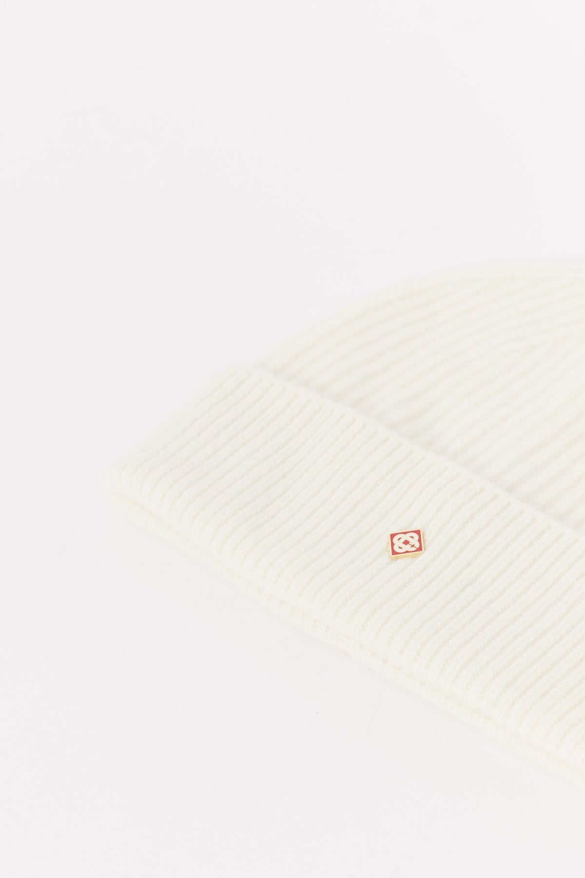 CASABLANCA WHITE HALF CARDIGAN BEANIE