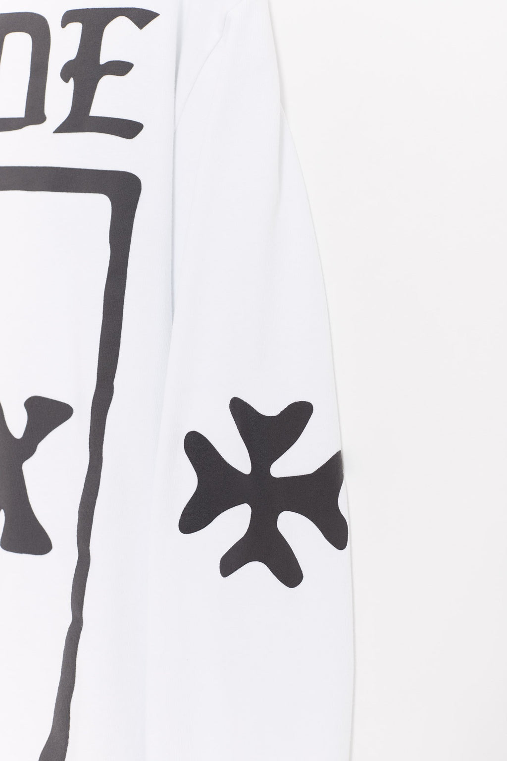 RHUDE WHITE DEIX SHIELD OVERSIZED LS T SHIRT