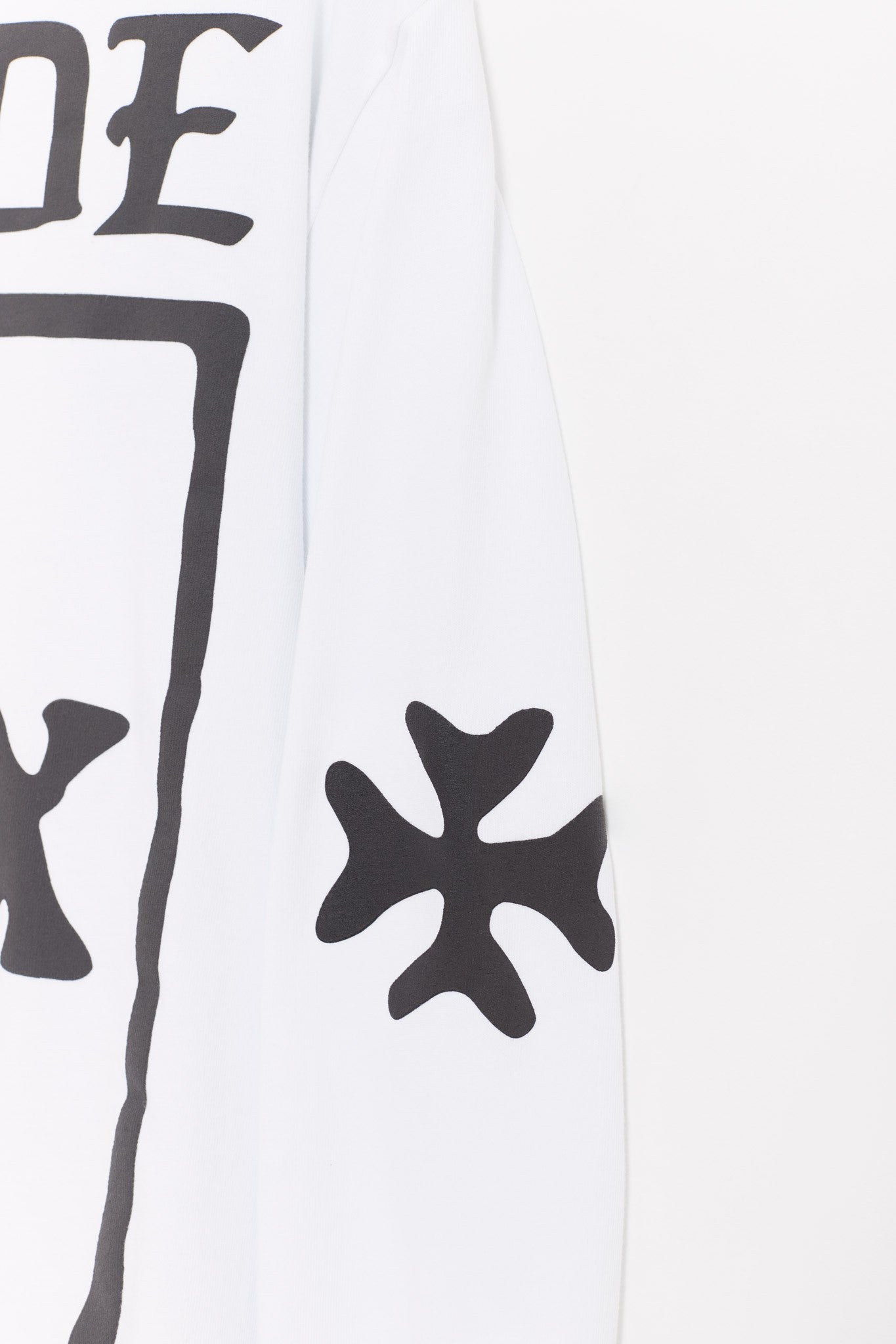 RHUDE WHITE DEIX SHIELD OVERSIZED LS T SHIRT