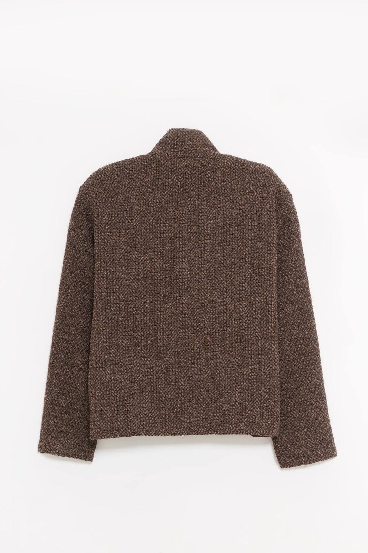 OUR LEGACY BROWN SPARSE SHRUNKEN FULLZIP POLO JACKET