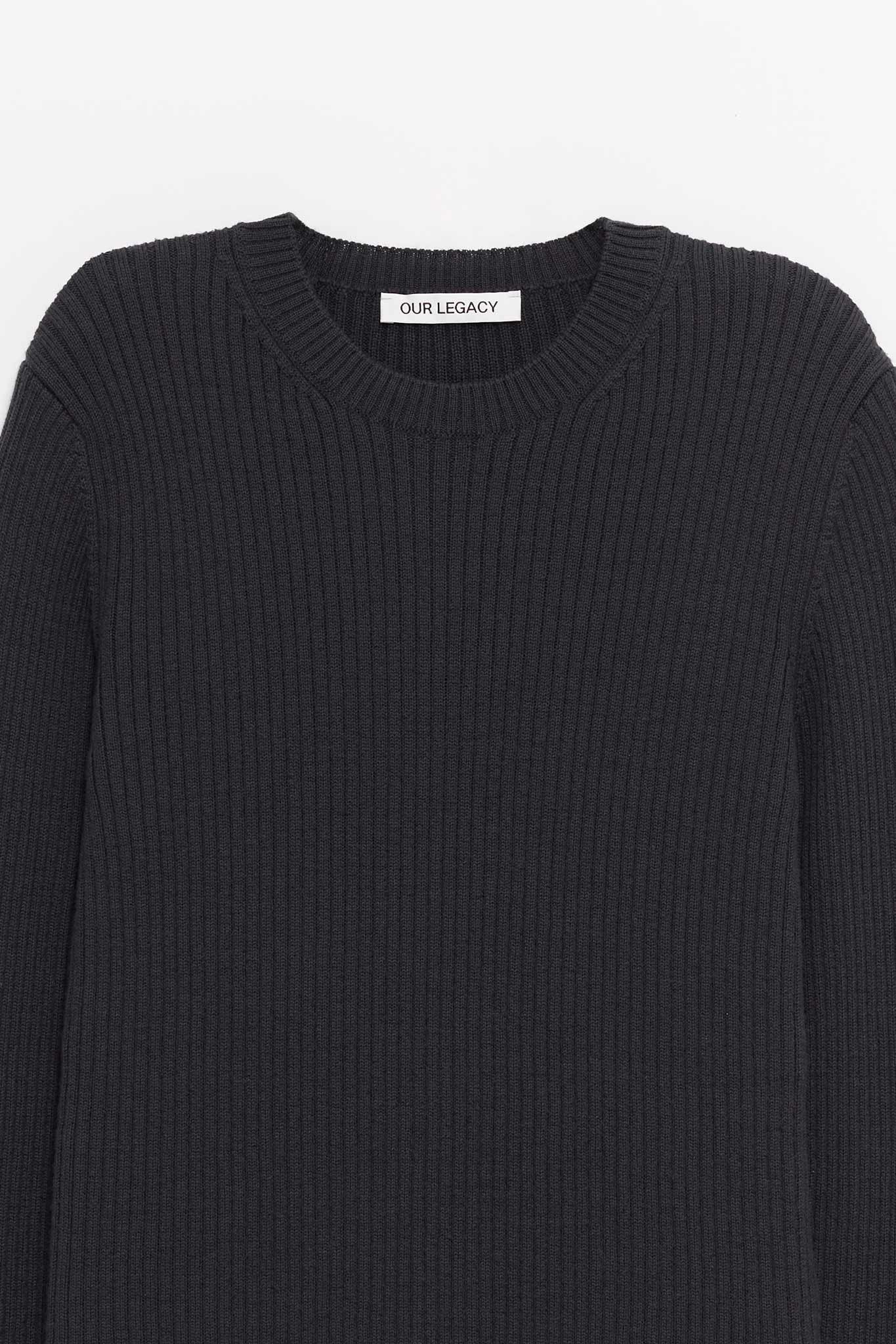 OUR LEGACY OFF BLACK COMPACT ROUNDNECK