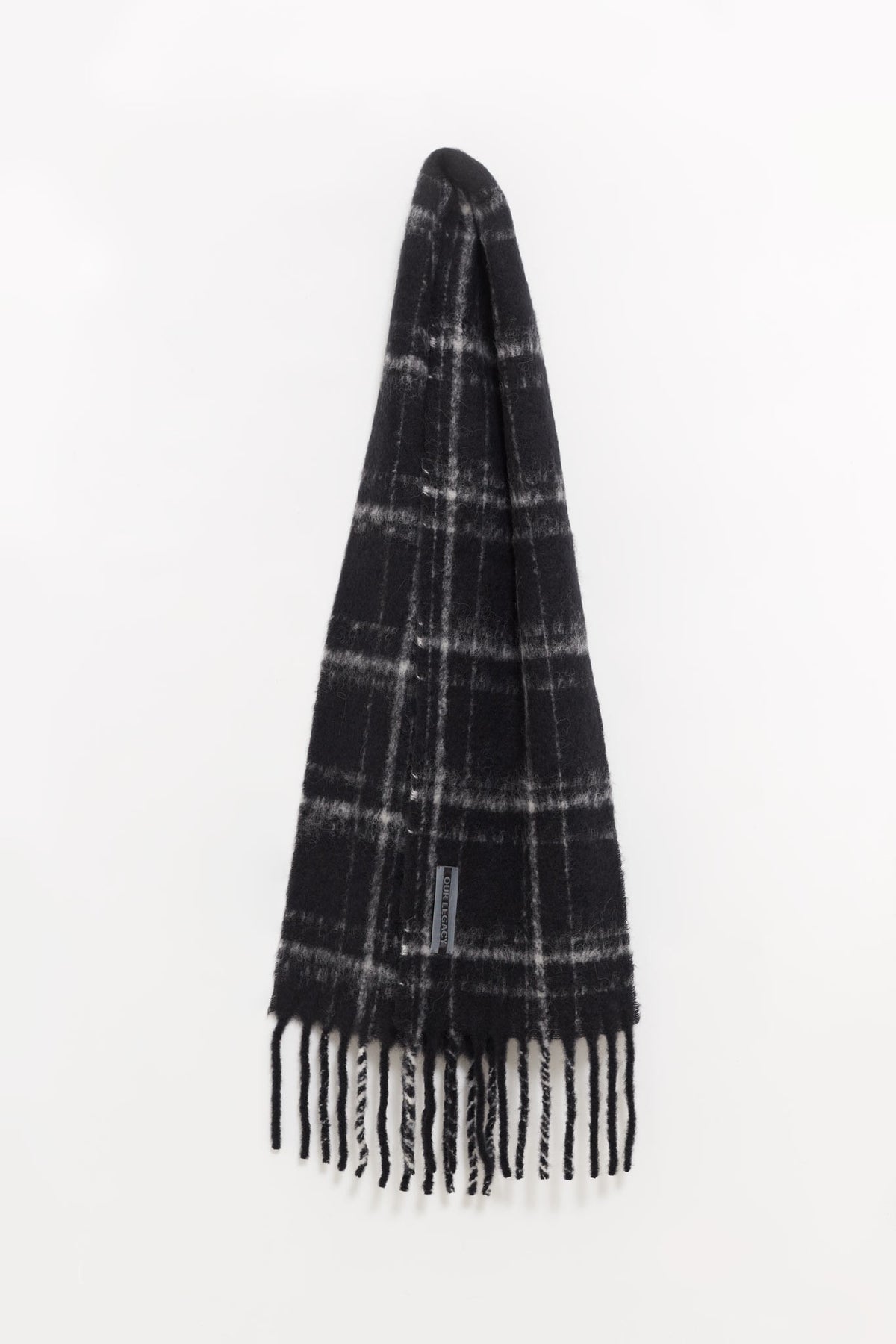OUR LEGACY BLACK FUZZY ESTATE SCARF