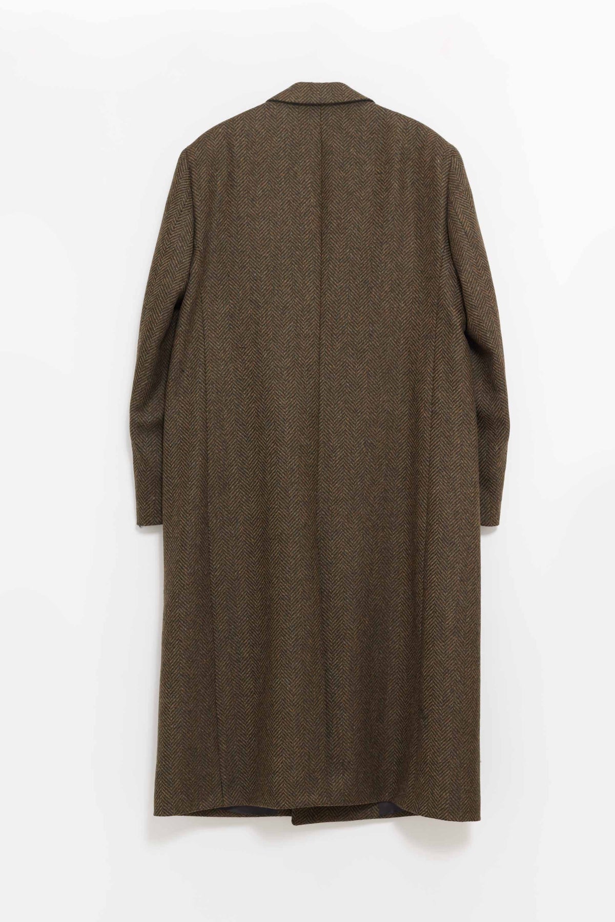SUNFLOWER GREEN HERRINGBONE DB COAT