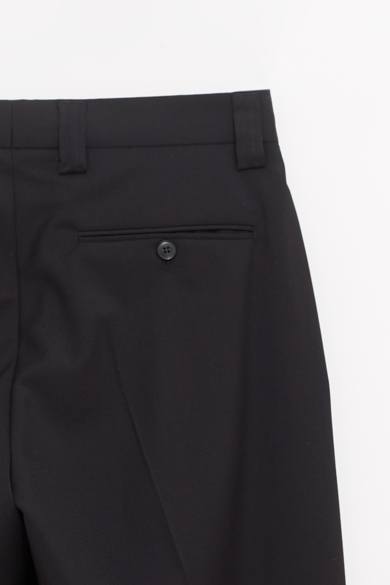 MFPEN BLACK WOOL STUDY TROUSER