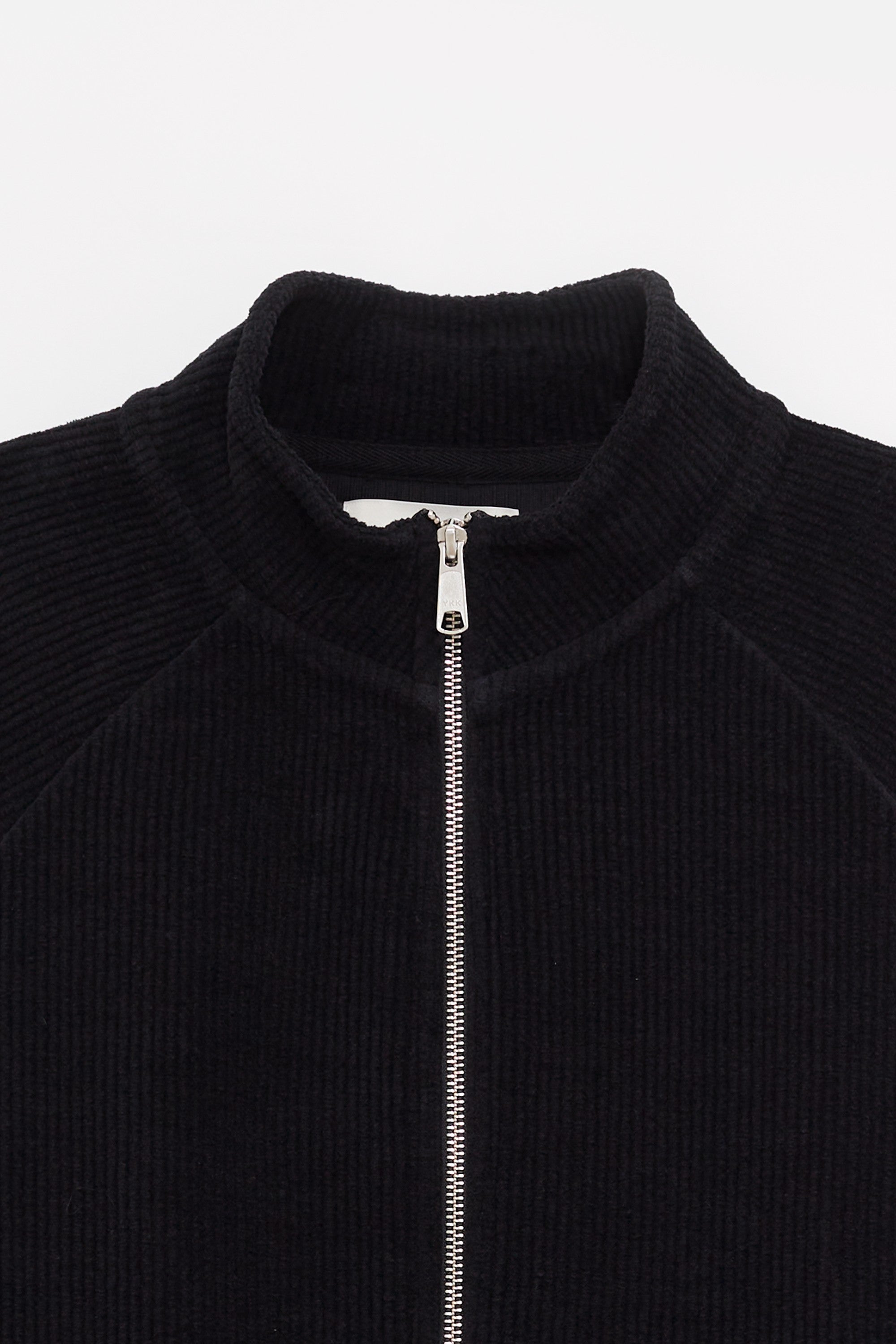 MFPEN BLACK JERSEY CROPPED LEISURE ZIP UP JACKET