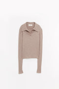 MFPEN OATMEAL OPEN PLACKET POLO