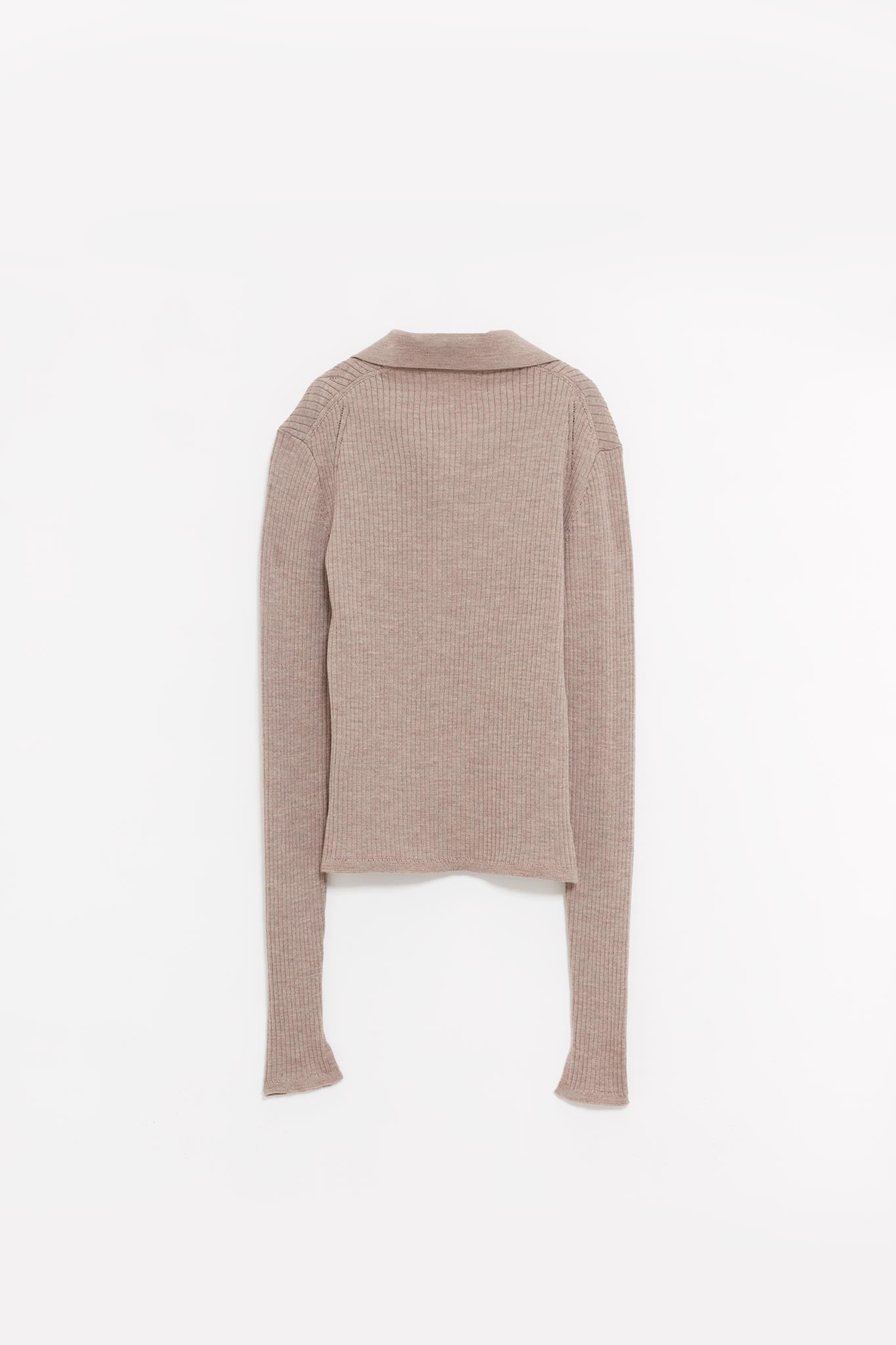 MFPEN OATMEAL OPEN PLACKET POLO