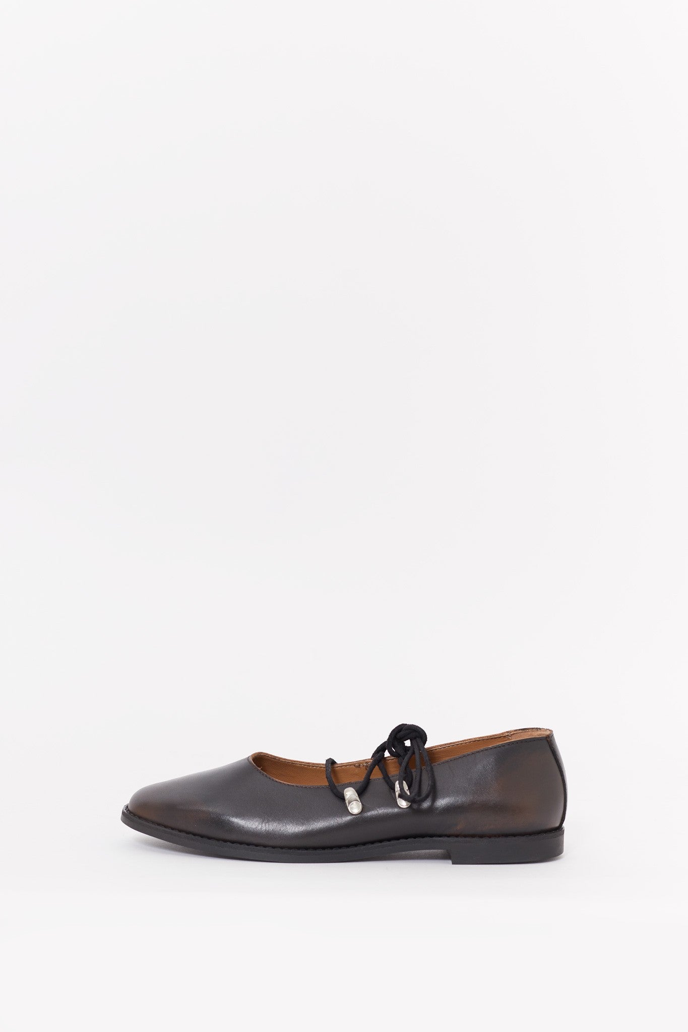 MFPEN VINTAGE BROWN LACED BALLERINA