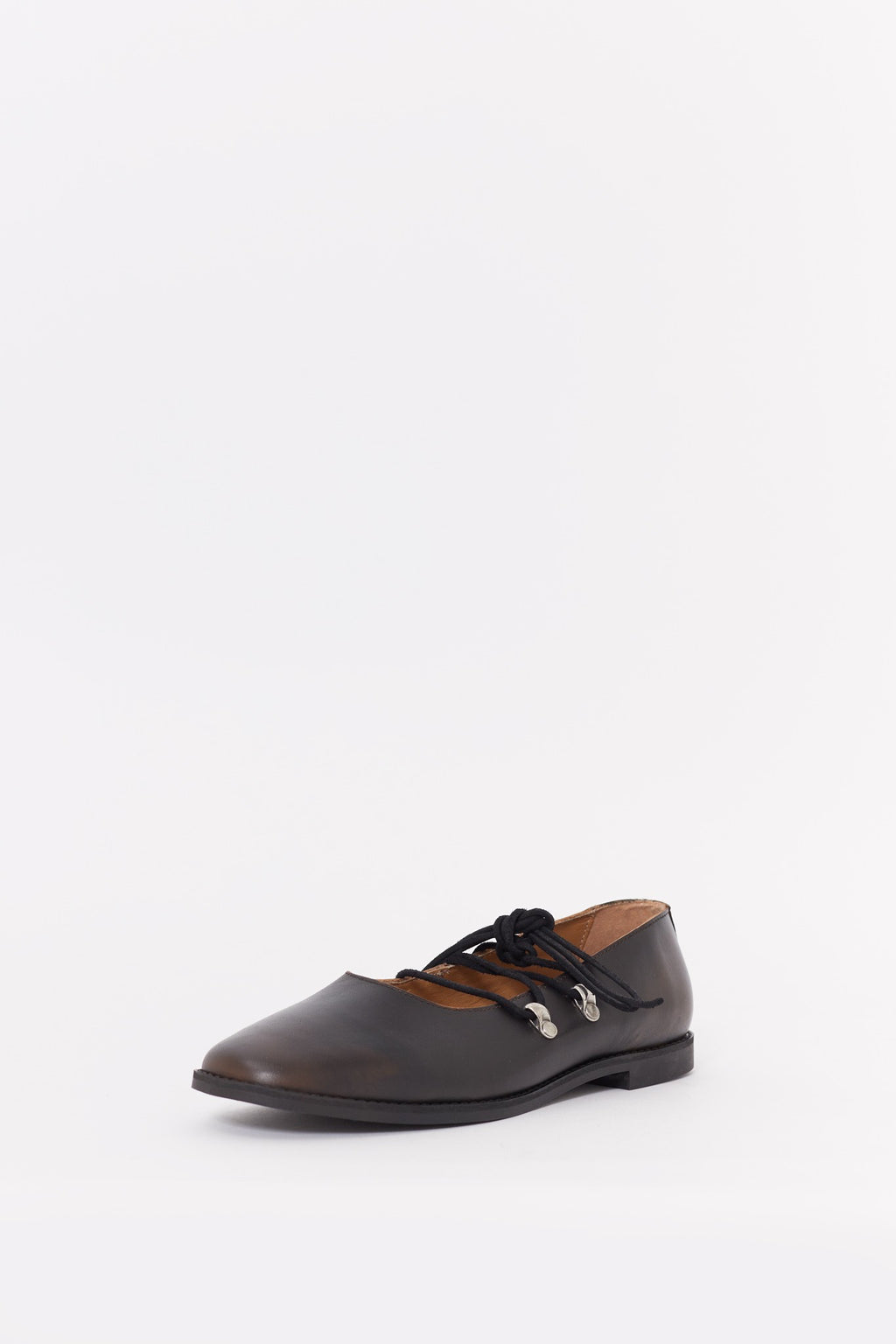 MFPEN VINTAGE BROWN LACED BALLERINA