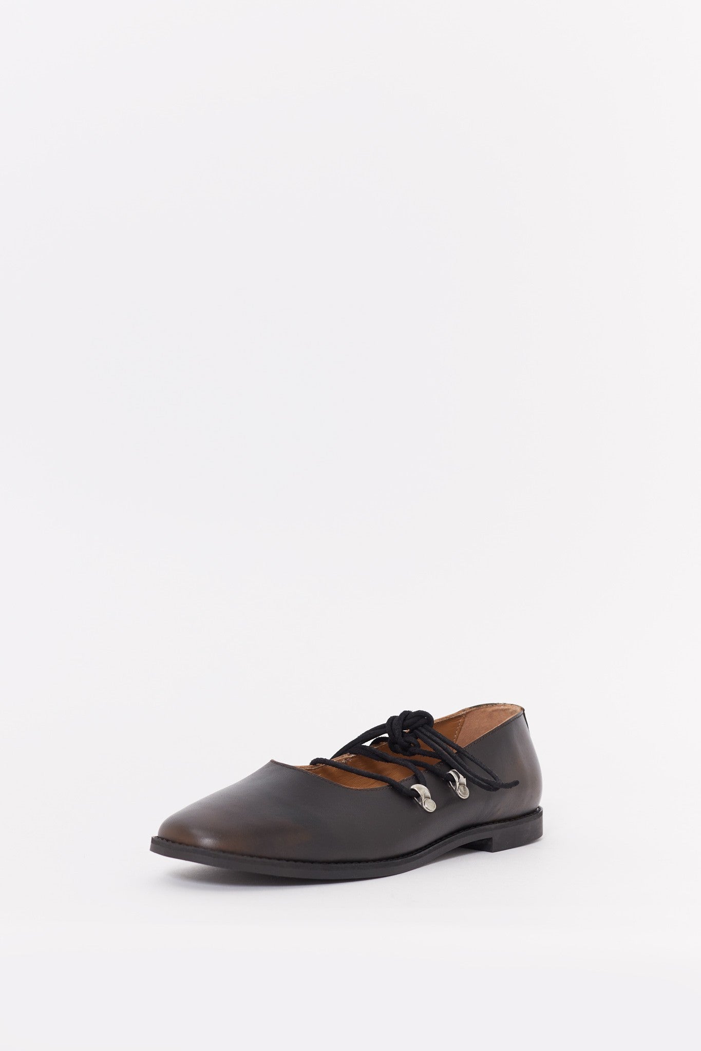 MFPEN VINTAGE BROWN LACED BALLERINA