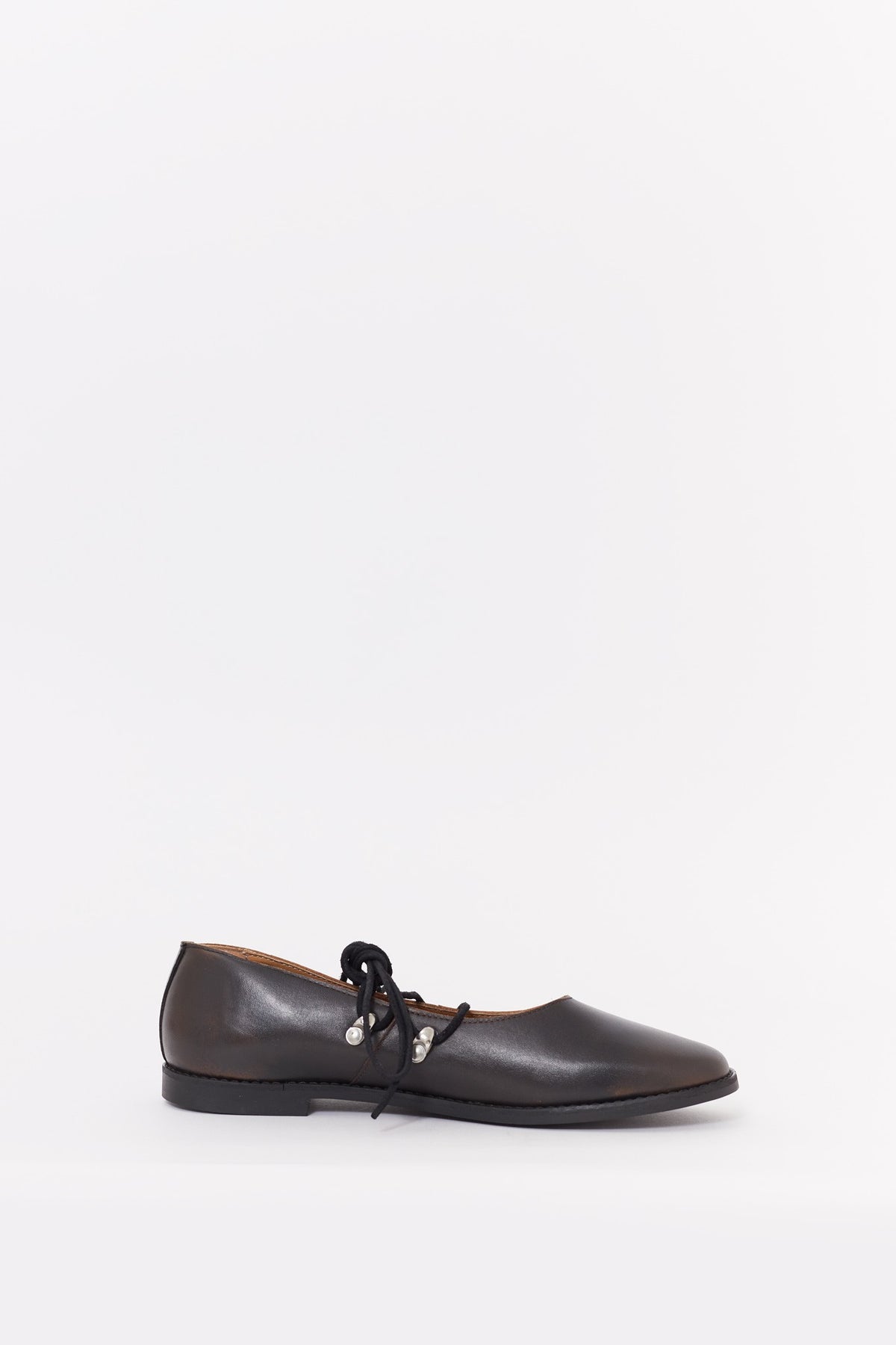 MFPEN VINTAGE BROWN LACED BALLERINA