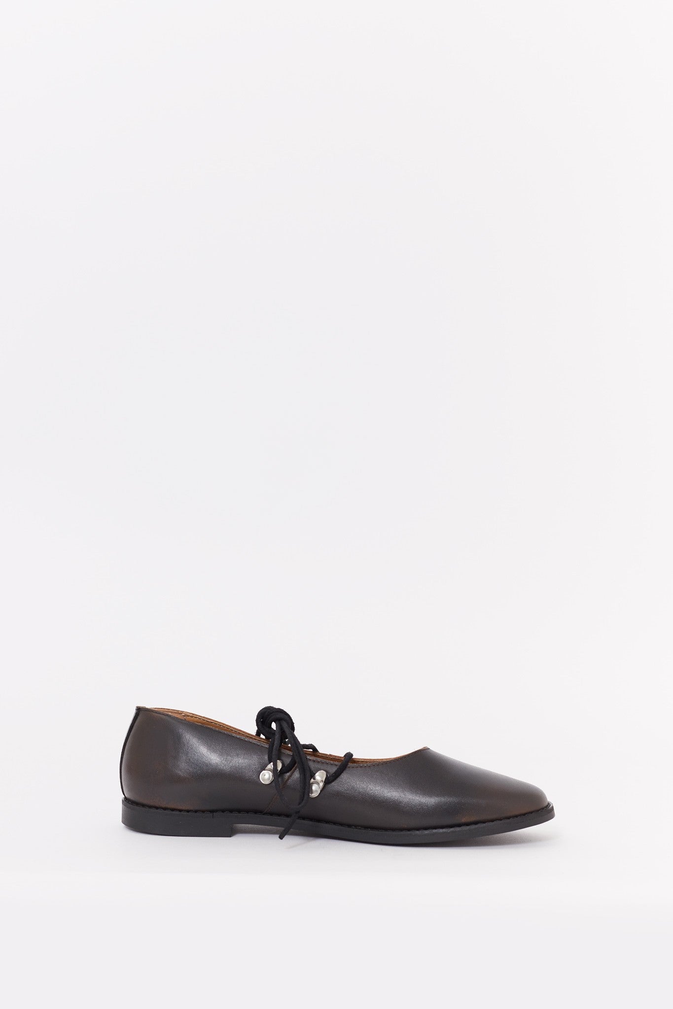 MFPEN VINTAGE BROWN LACED BALLERINA